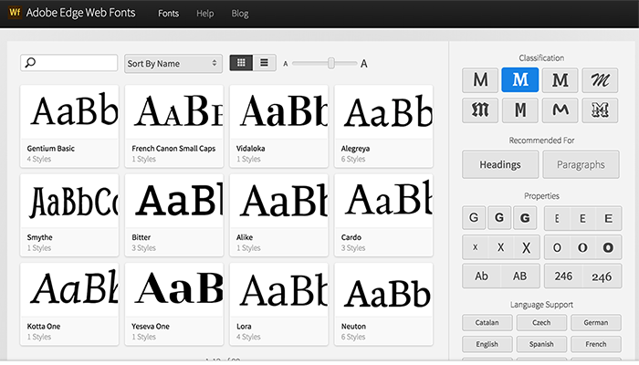 Web Fonts Adobe